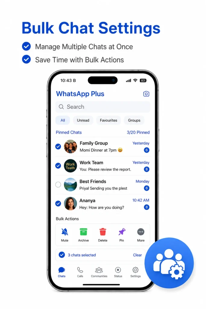 WhatsApp Plus Bulk Chat Settings