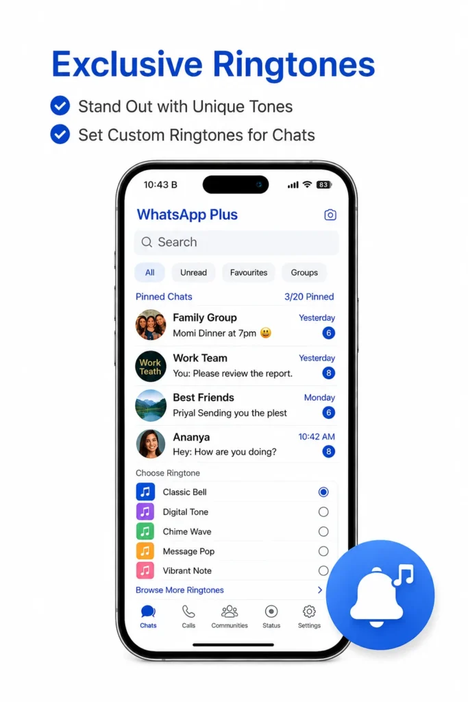WhatsApp Plus Exclusive Ringtones