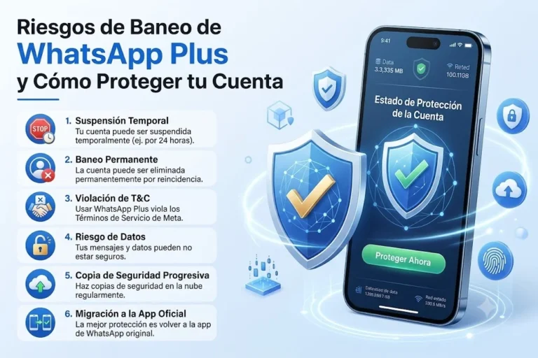 Riesgos de Baneo de WhatsApp Plus